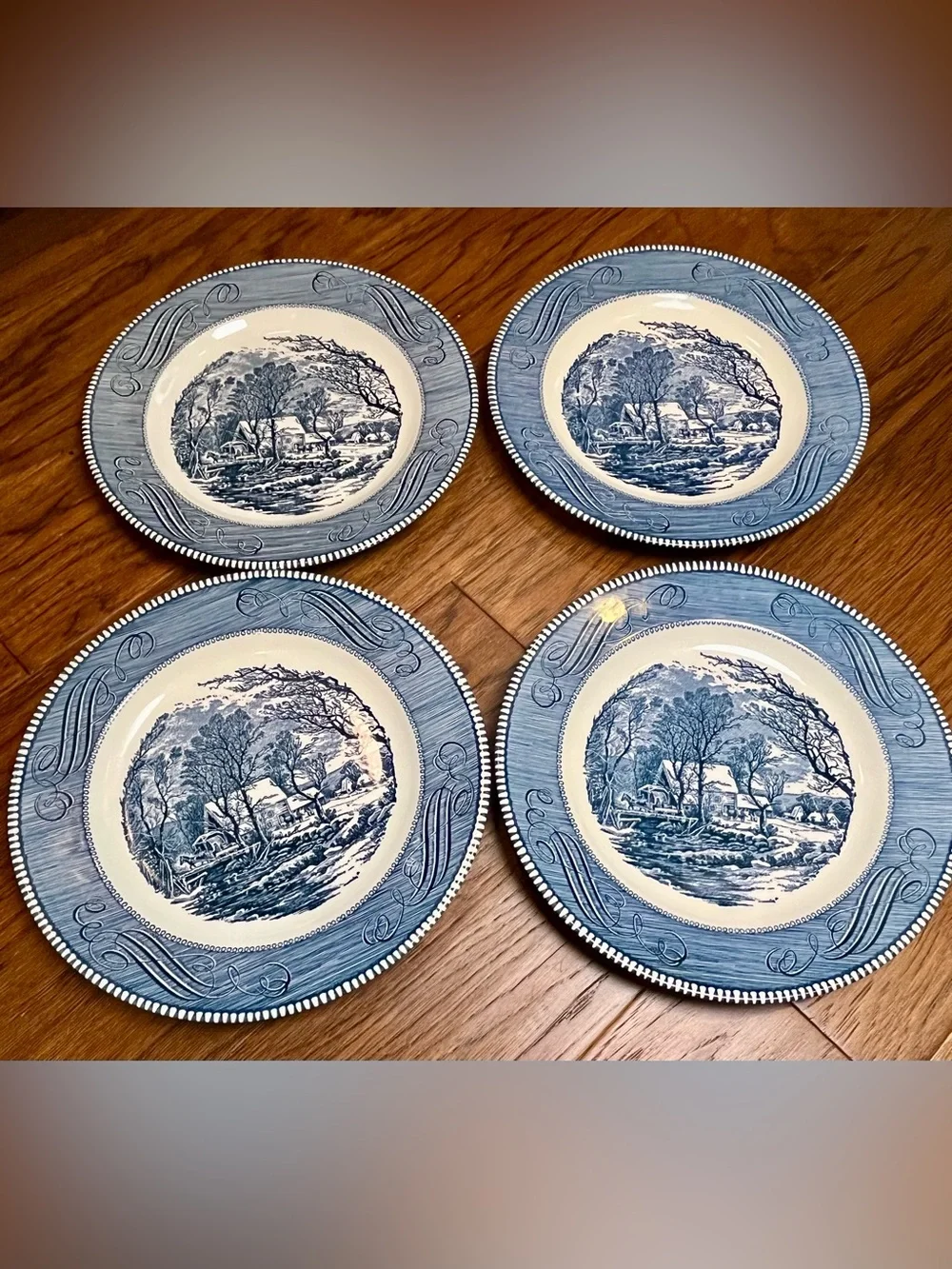 Vintage Currier & Ives Royal China Dinner Plate Old Grist Mill